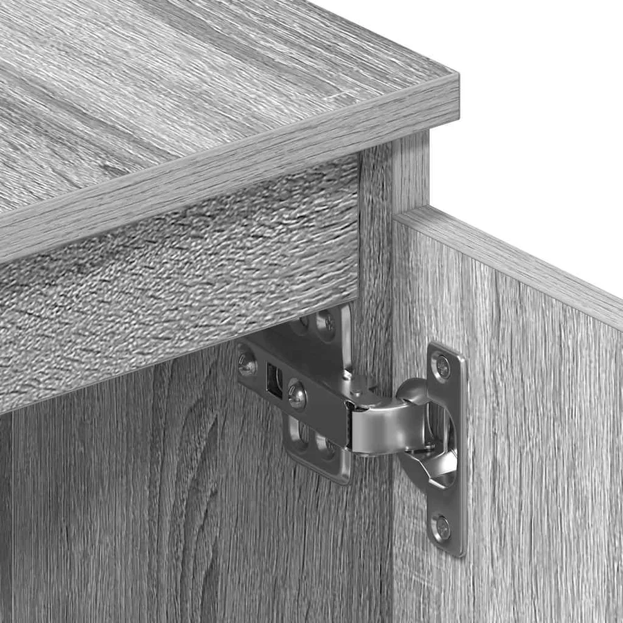Meuble TV Sonoma gris 140x40x35,5 cm Bois d'ingénierie - 9