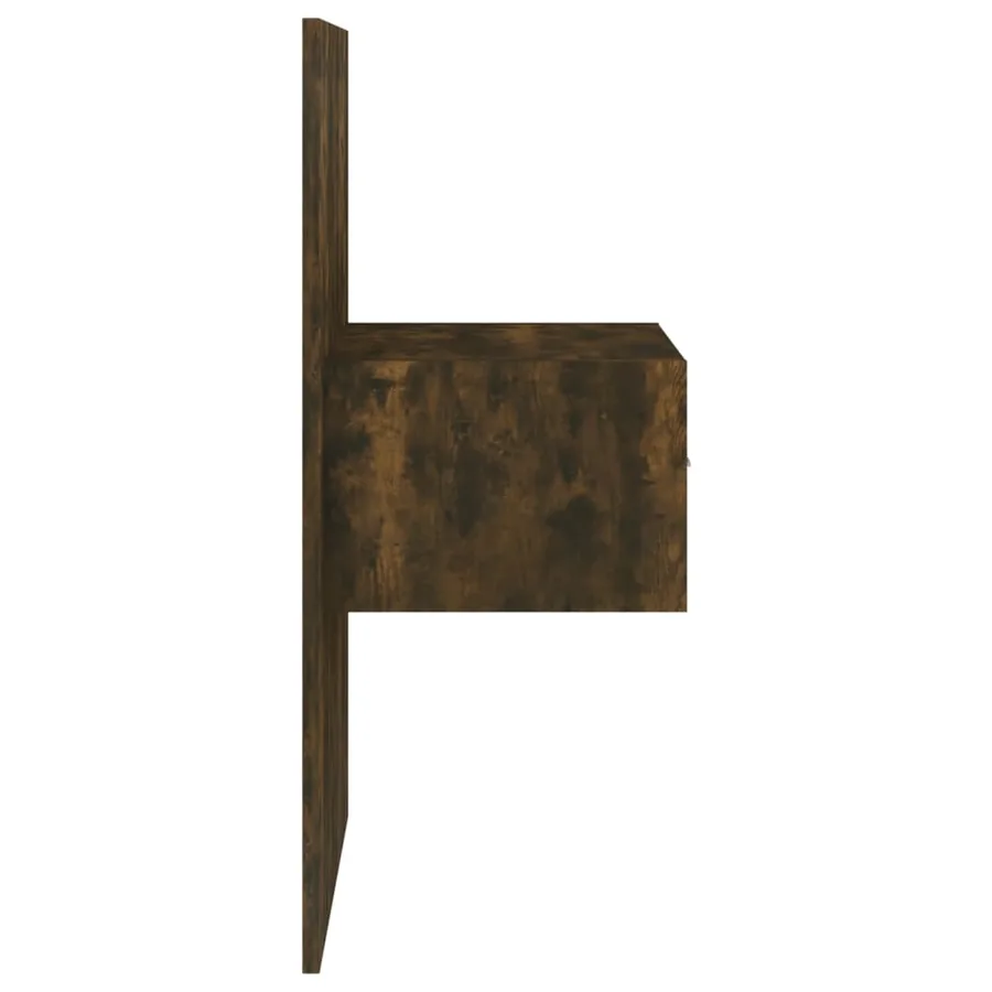Tables de chevet murales 2 pcs Chêne fumé - 6