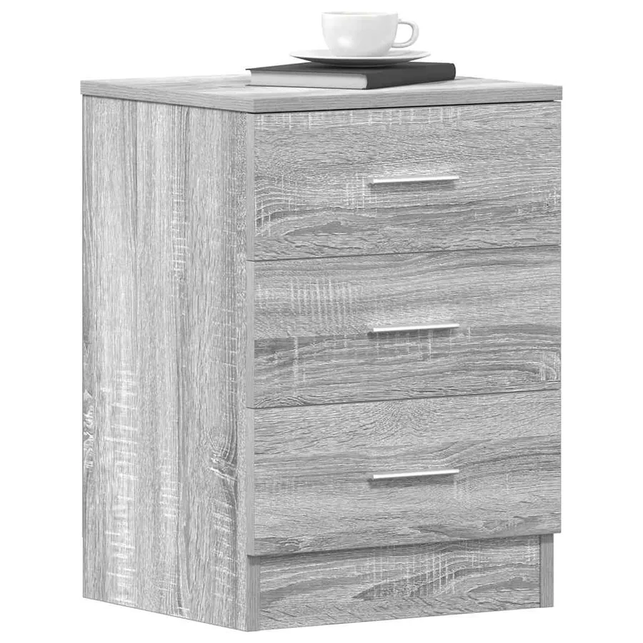 Tables de chevet 2 pcs Sonoma gris 38x35x56cm Bois d'ingénierie - 4