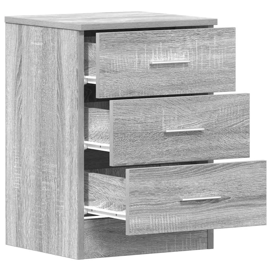 Tables de chevet 2 pcs Sonoma gris 38x35x56cm Bois d'ingénierie - 6