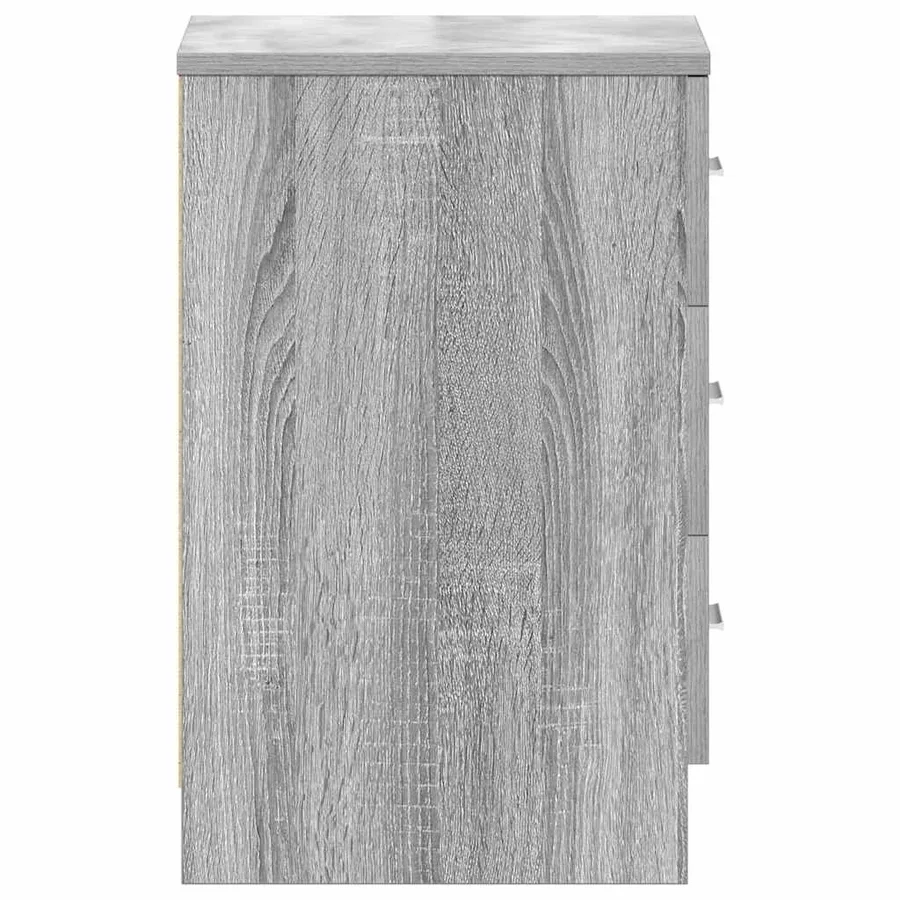 Tables de chevet 2 pcs Sonoma gris 38x35x56cm Bois d'ingénierie - 8
