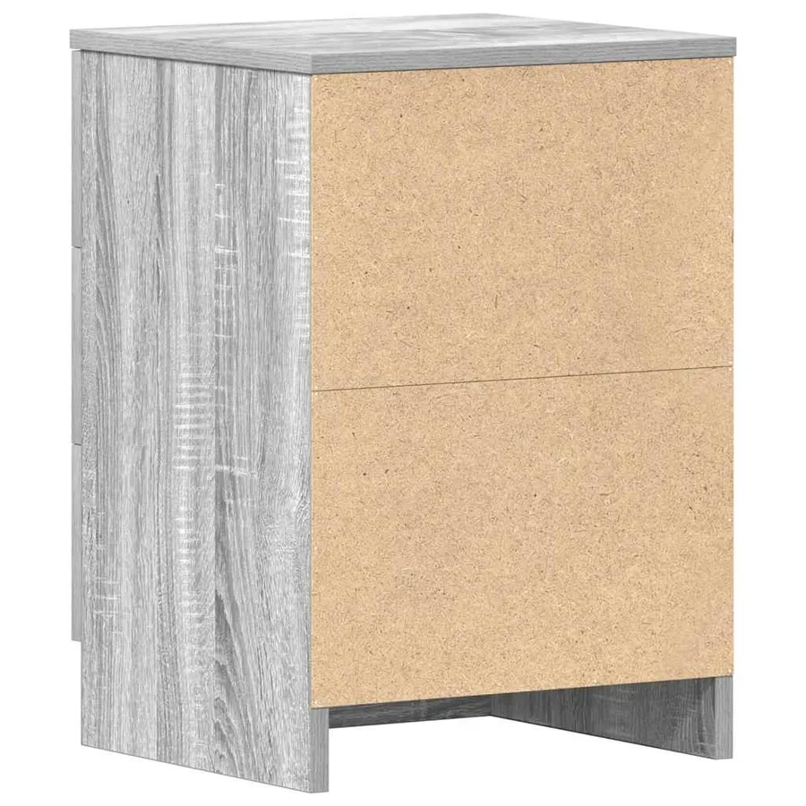 Tables de chevet 2 pcs Sonoma gris 38x35x56cm Bois d'ingénierie - 9