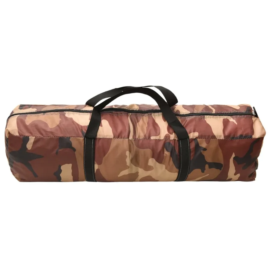 Tente de réception avec LED et 4 parois 3,6x3,6x2,3m Camouflage - 10