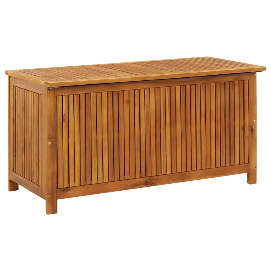 Boîte de rangement de jardin 113x50x58 cm Bois d'acacia solide - 2