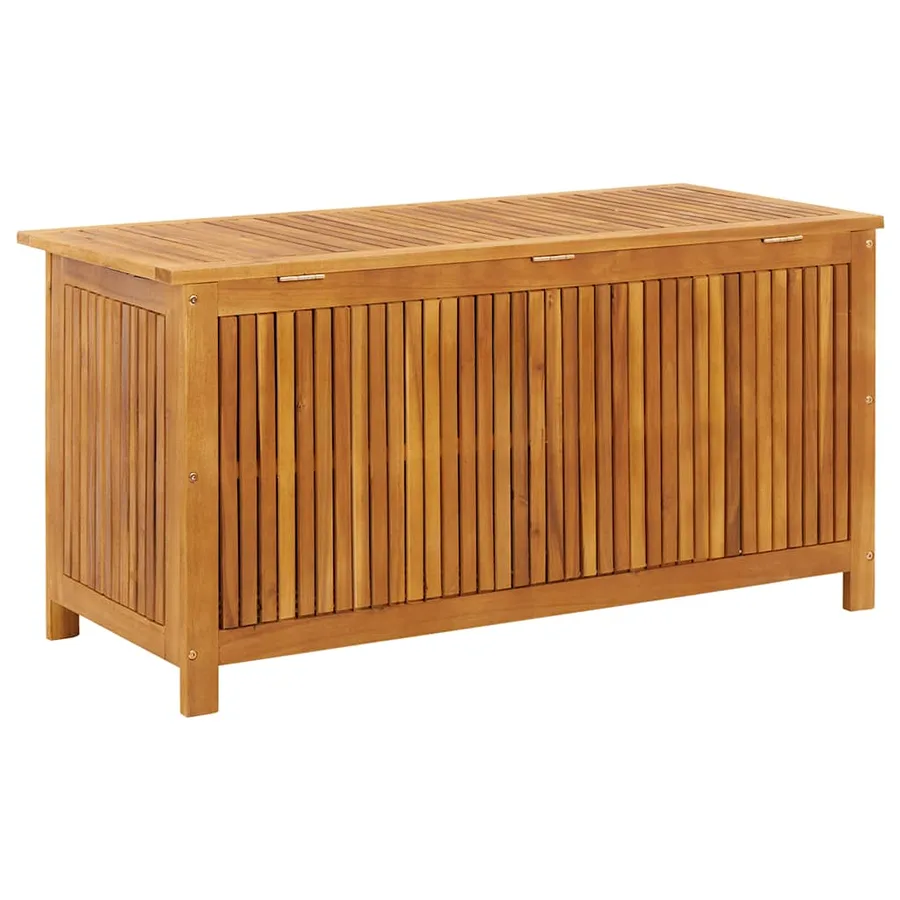 Boîte de rangement de jardin 113x50x58 cm Bois d'acacia solide - 7