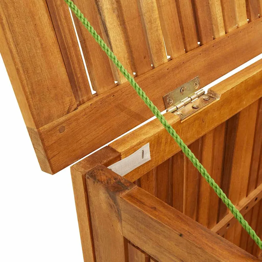 Boîte de rangement de jardin 113x50x58 cm Bois d'acacia solide - 8