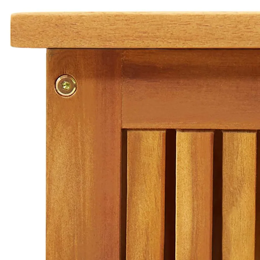 Boîte de rangement de jardin 113x50x58 cm Bois d'acacia solide - 9