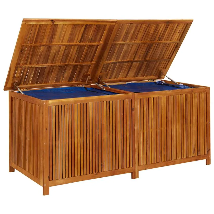 Boîte de rangement de jardin 175x80x75 cm Bois d'acacia solide - 7