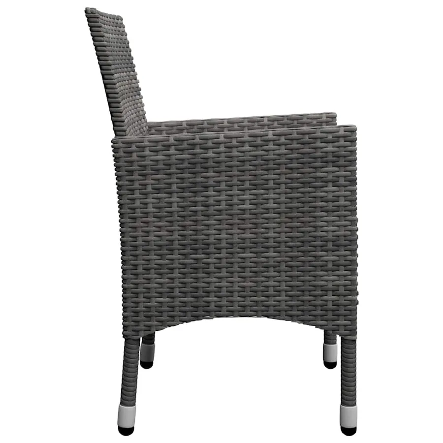 Ensemble à manger de jardin 9 pcs Gris - 8