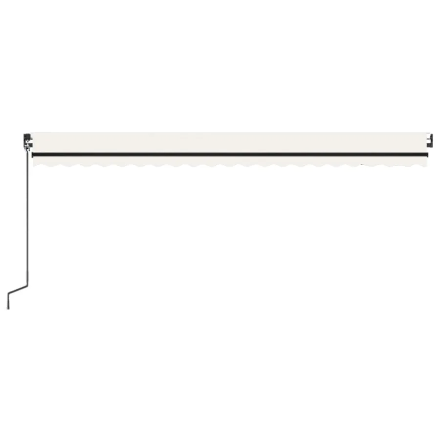 Auvent automatique avec capteur de vent et LED 500x350 cm Crème - 3