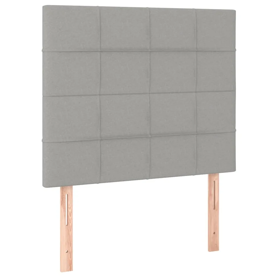 Sommier à lattes de lit avec matelas et LED Gris clair 90x200cm - 7