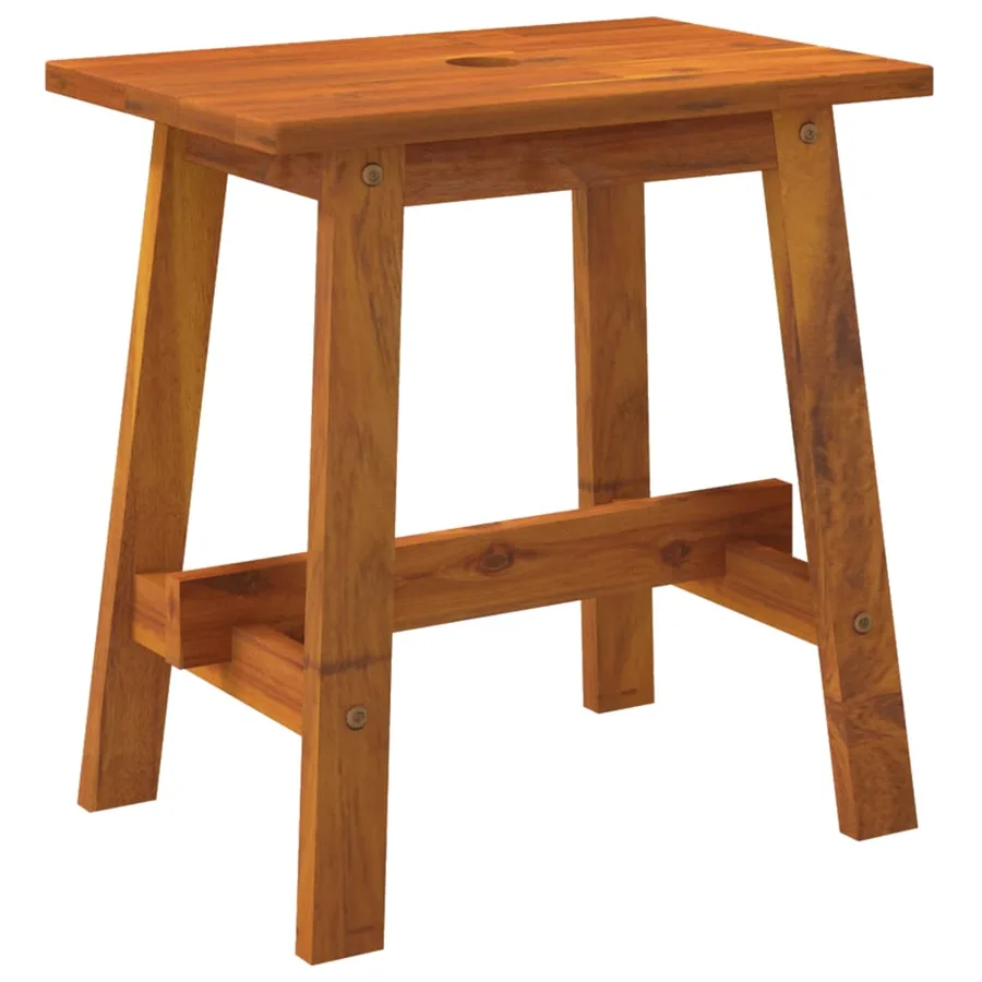 Tabouret 45x29x45 cm Rectangulaire Bois d'acacia solide - 2