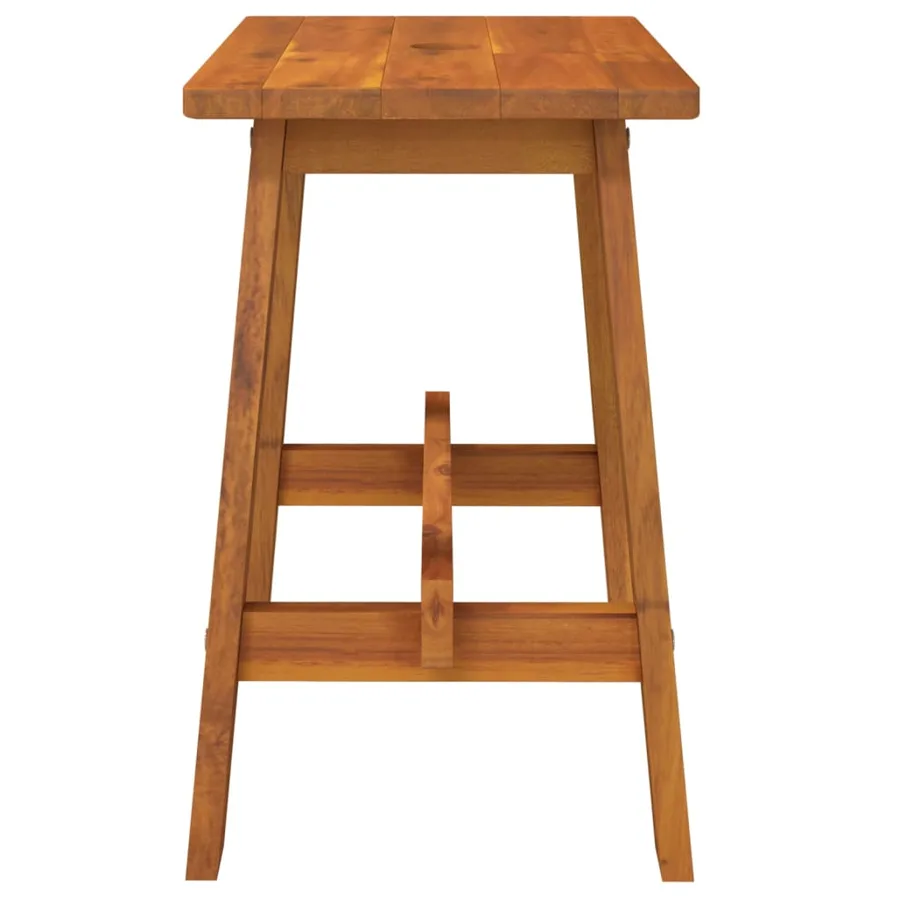 Tabouret 45x29x45 cm Rectangulaire Bois d'acacia solide - 4