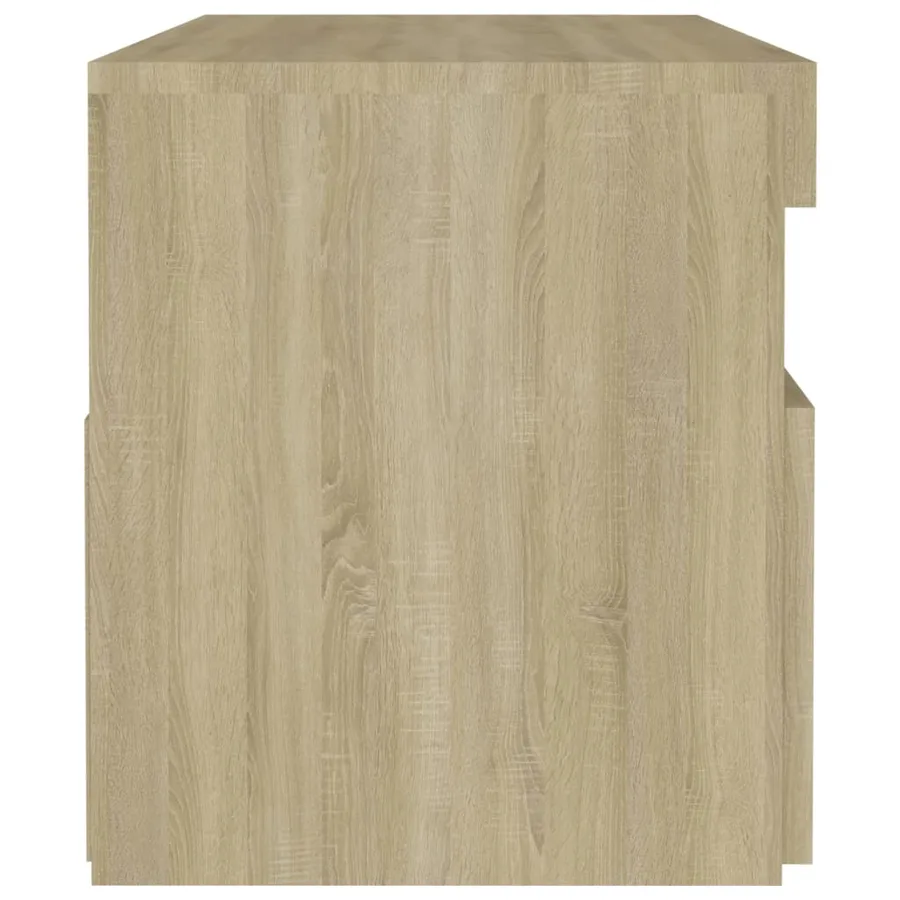 Table de chevet avec lumières LED chêne sonoma 60x35x40 cm - 11