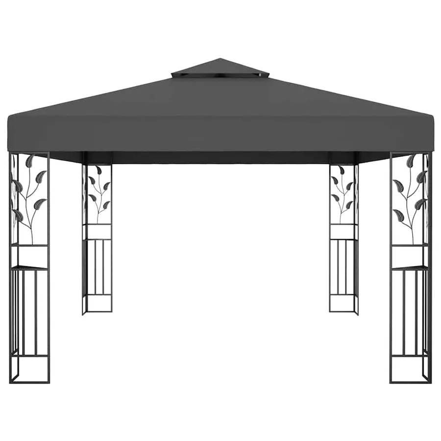 Tonnelle avec double toit 3x4 m Anthracite - 3