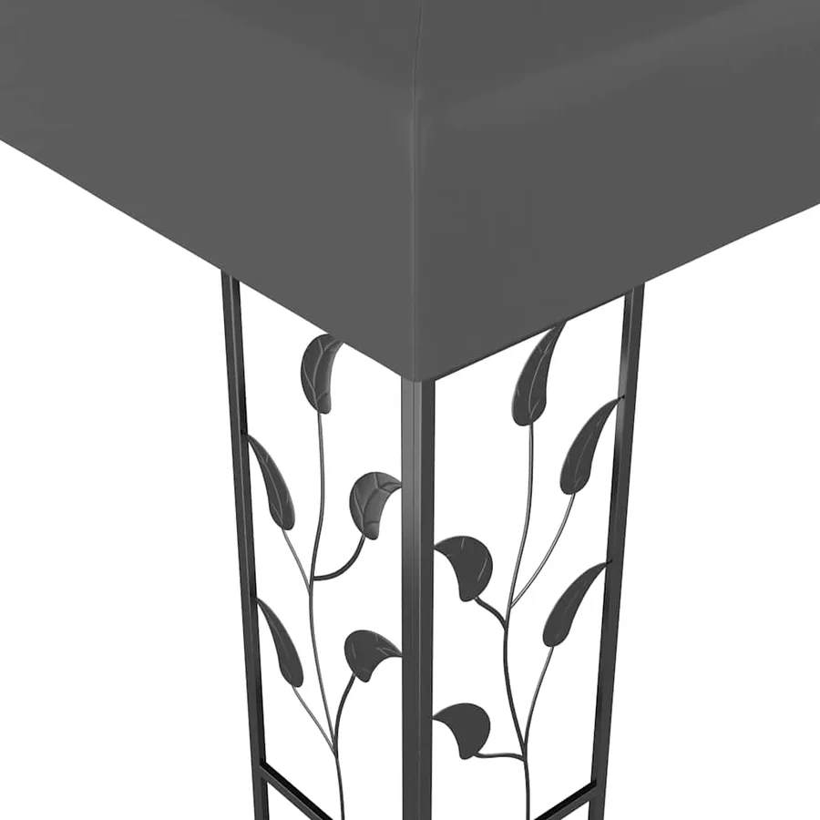 Tonnelle avec double toit 3x4 m Anthracite - 5