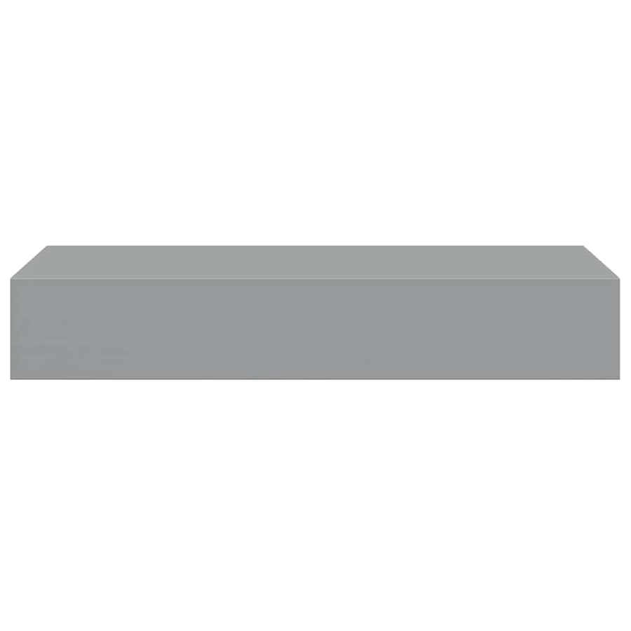 Étagère à tiroir murale Gris 60x23,5x10 cm MDF - 6