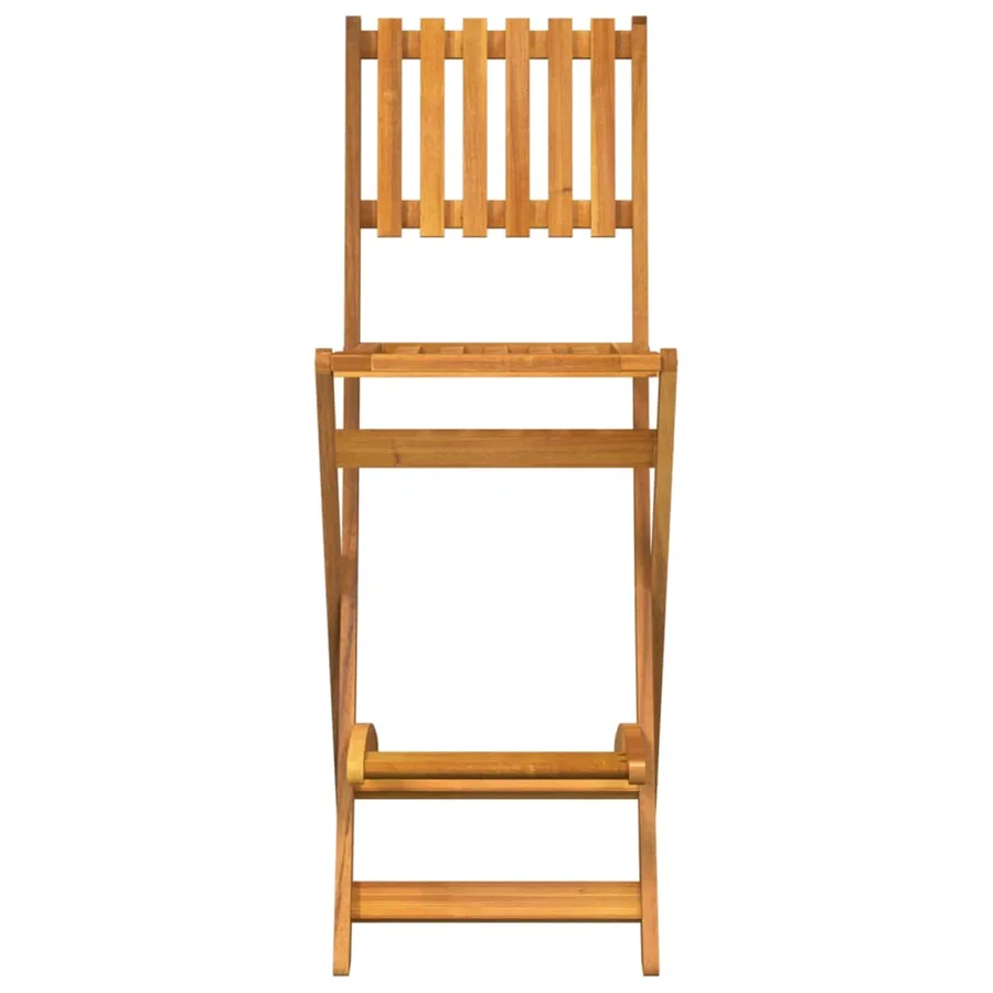 Tabourets de bar d'extérieur pliants lot de 2 Bois d'acacia - 4