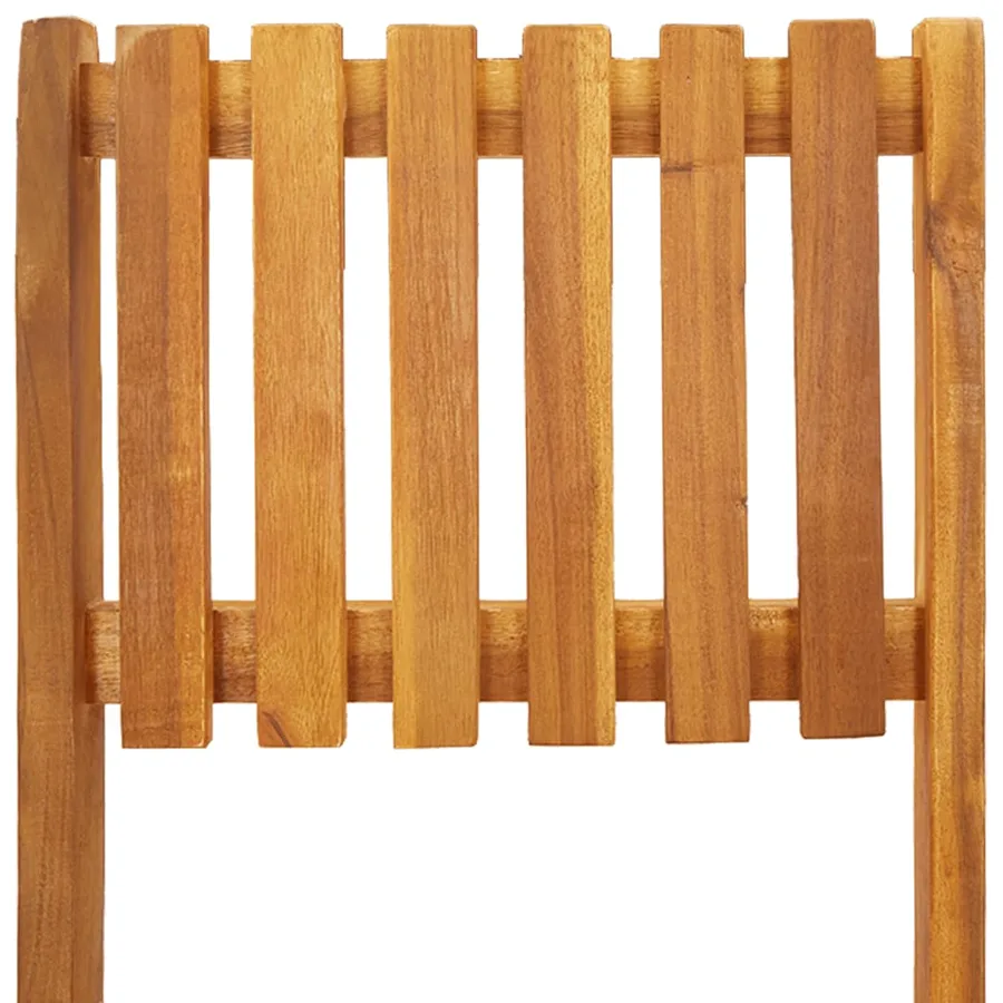 Tabourets de bar d'extérieur pliants lot de 2 Bois d'acacia - 8