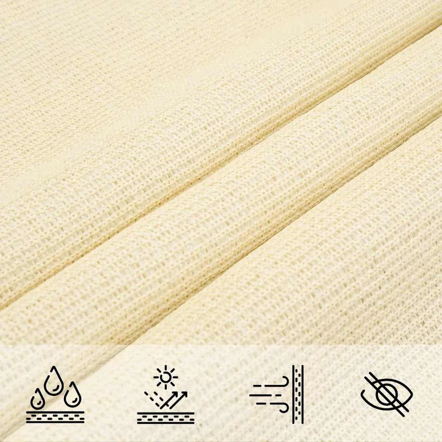 Voile d'ombrage 160 g/m² Crème 3x5 m PEHD - 7