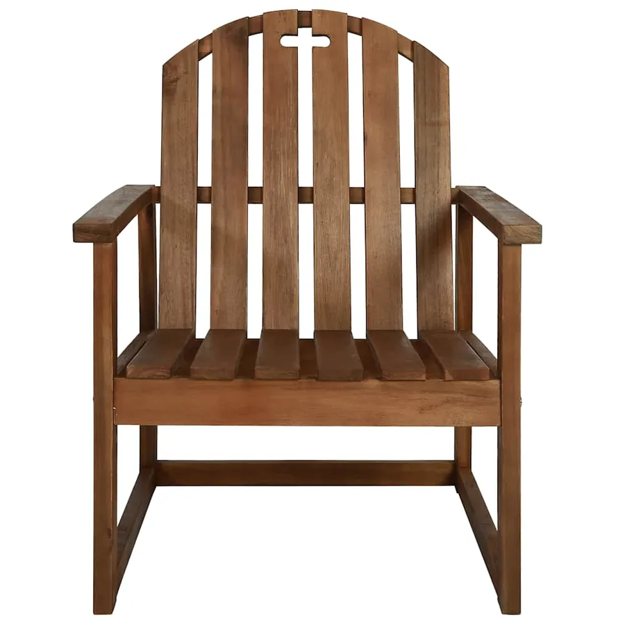 Chaises de jardin lot de 2 Bois d'acacia solide - 5