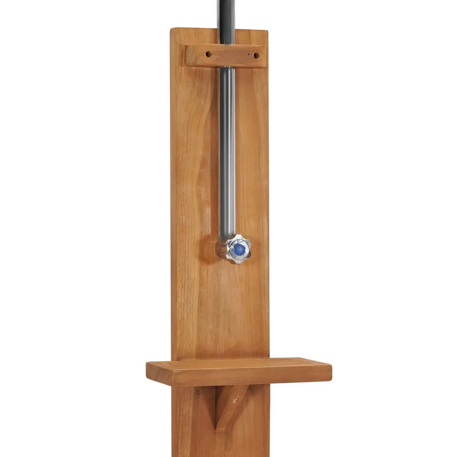 Douche de jardin 75x75x210 cm bois de teck solide - 10