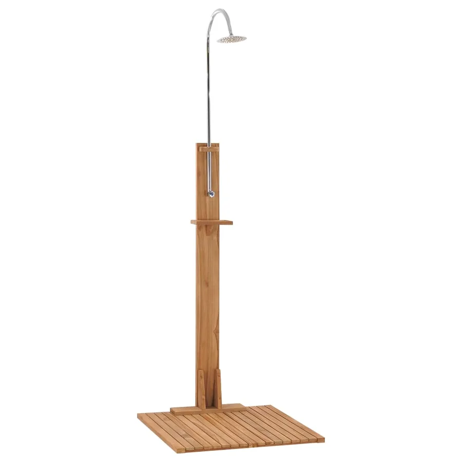 Douche de jardin 75x75x210 cm bois de teck solide - 3