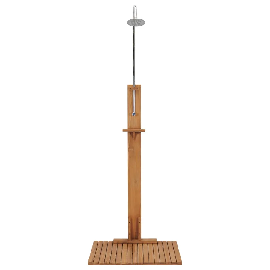 Douche de jardin 75x75x210 cm bois de teck solide - 5