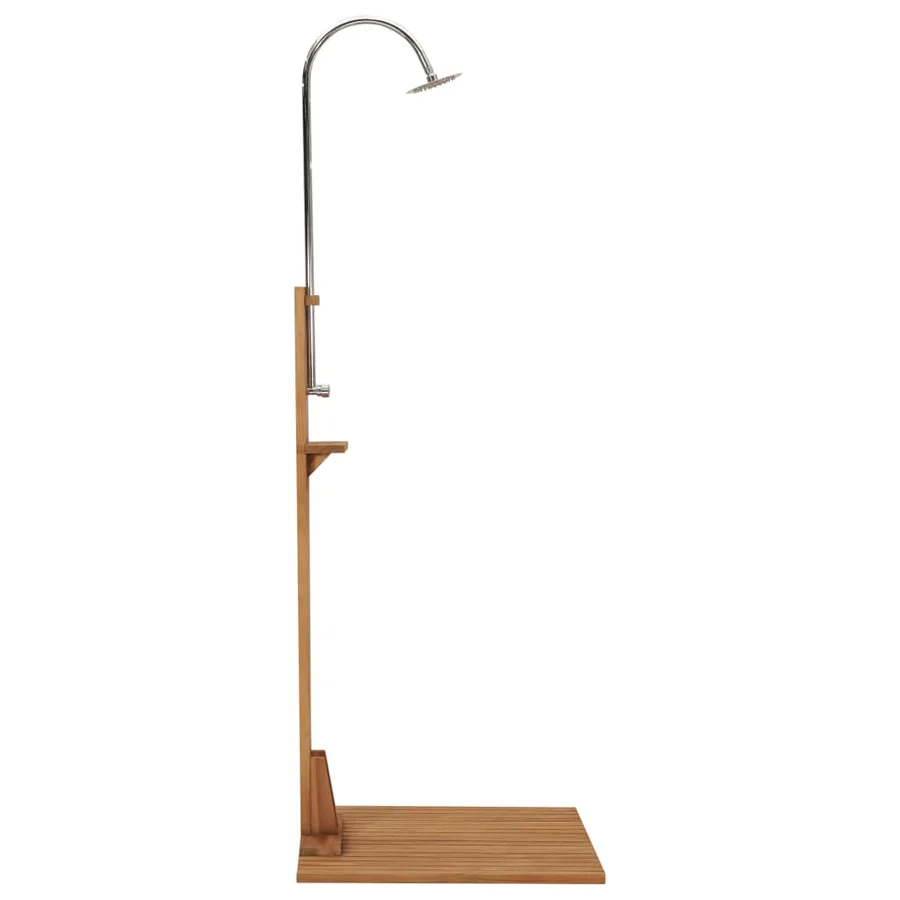 Douche de jardin 75x75x210 cm bois de teck solide - 6