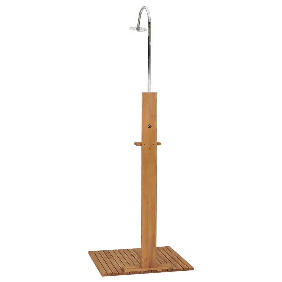 Douche de jardin 75x75x210 cm bois de teck solide - 7