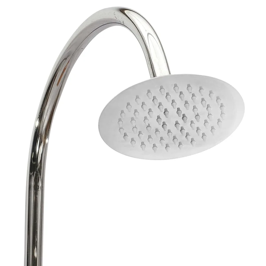 Douche de jardin 75x75x210 cm bois de teck solide - 8