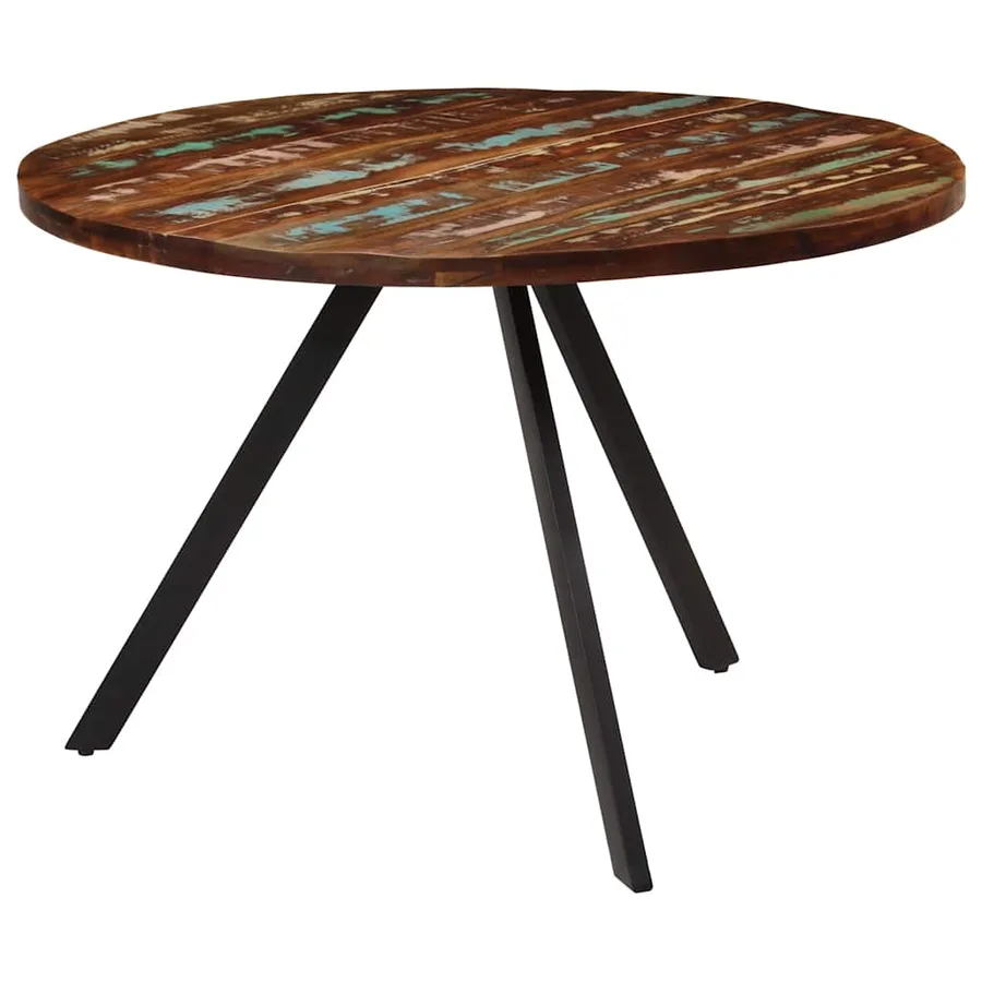 Table à manger 110x75 cm Bois massif de récupération - 3