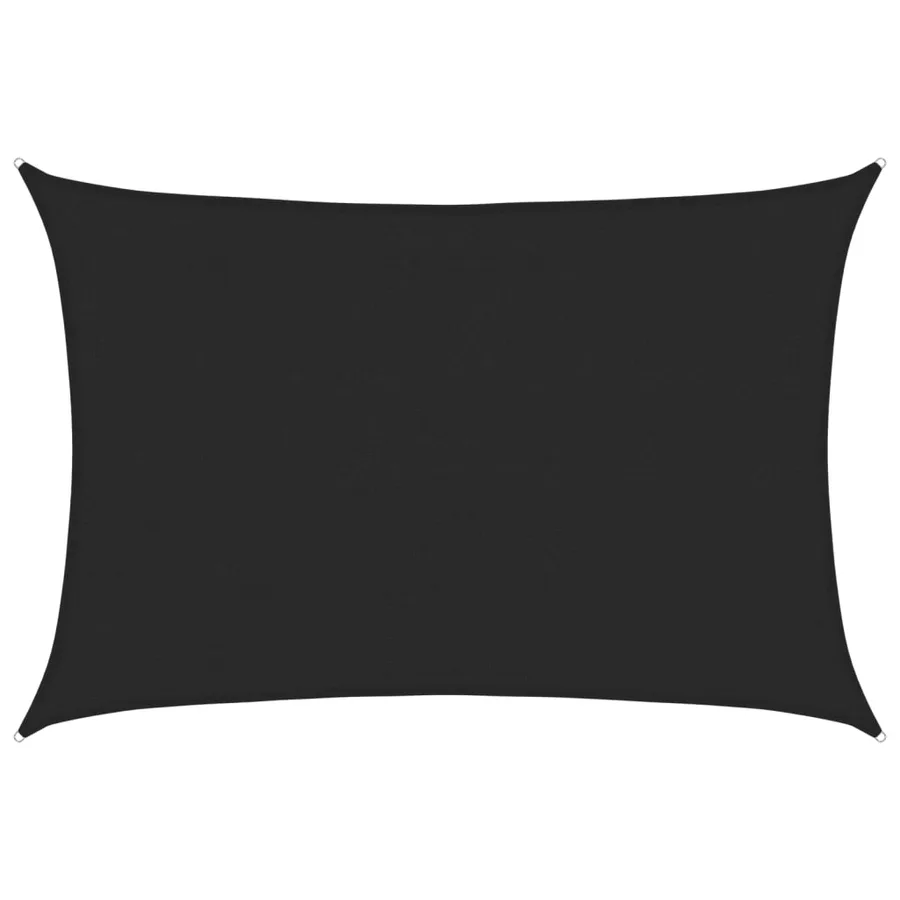 Voile d'ombrage 160 g/m² Noir 4x6 m PEHD - 2