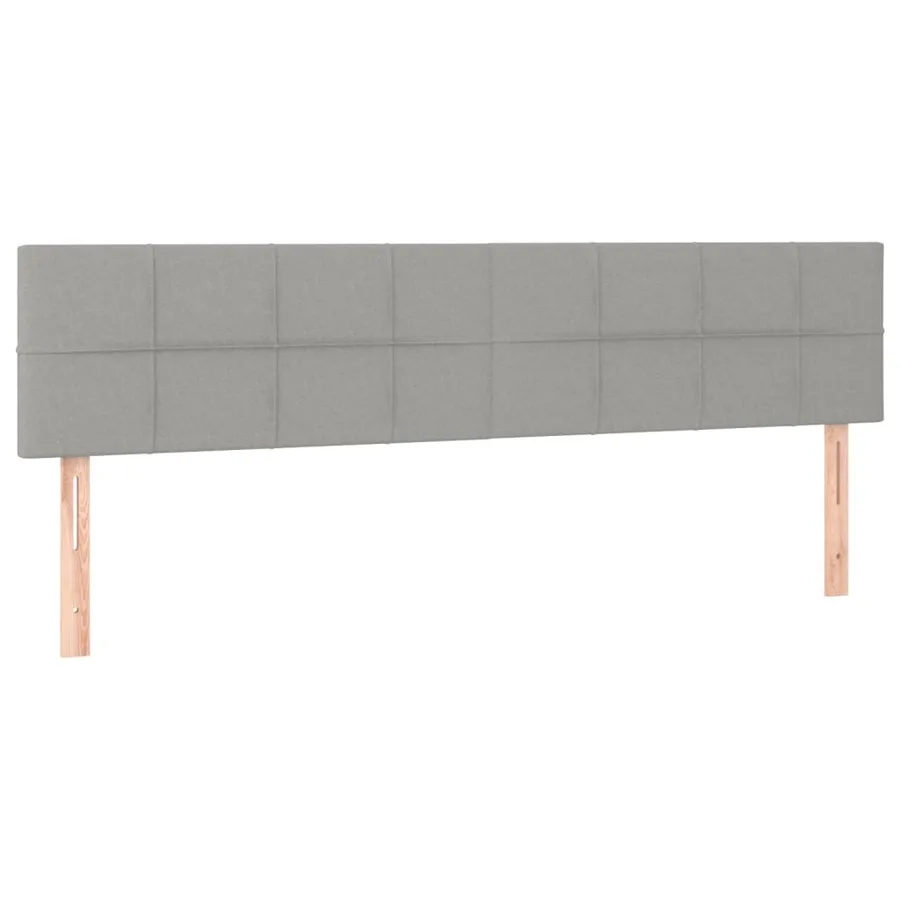 Tête de lit à LED Gris clair 180x5x78/88 cm Tissu - 4
