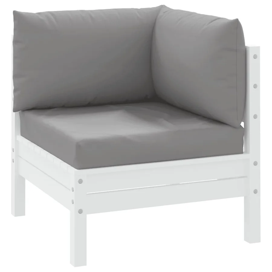 Coussins de palette lot de 3 gris tissu oxford - 3