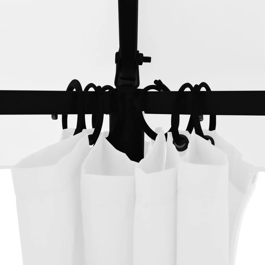 Chapiteau de jardin avec rideaux 360x312x265 cm Blanc 180 g/m² - 6