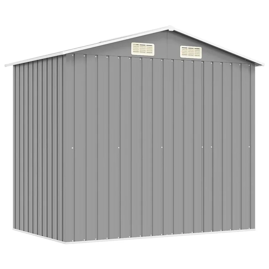 Abri de stockage pour jardin Métal Gris 204 x 132 x 186 cm - 7