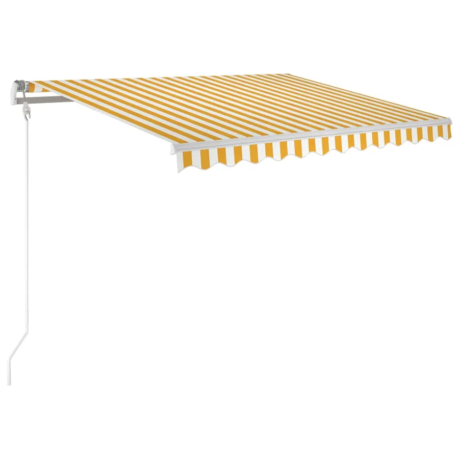 Auvent rétractable automatique 300x250 cm Jaune et blanc - 2