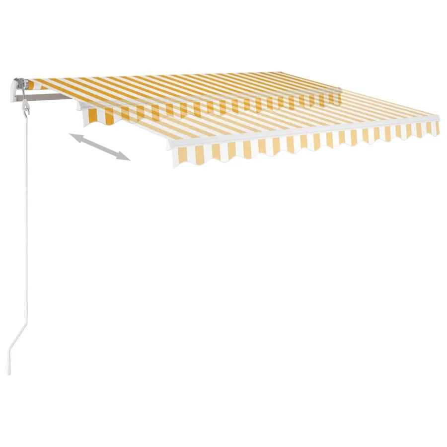 Auvent rétractable automatique 300x250 cm Jaune et blanc - 3