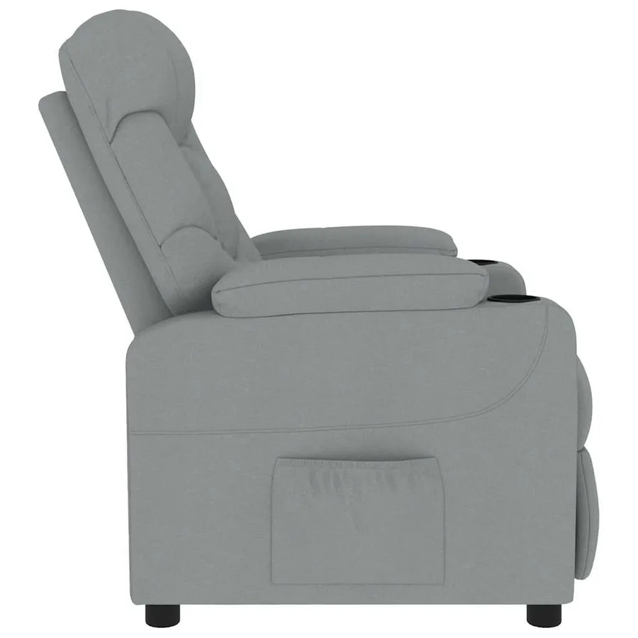 Fauteuil de massage Gris clair Tissu - 4