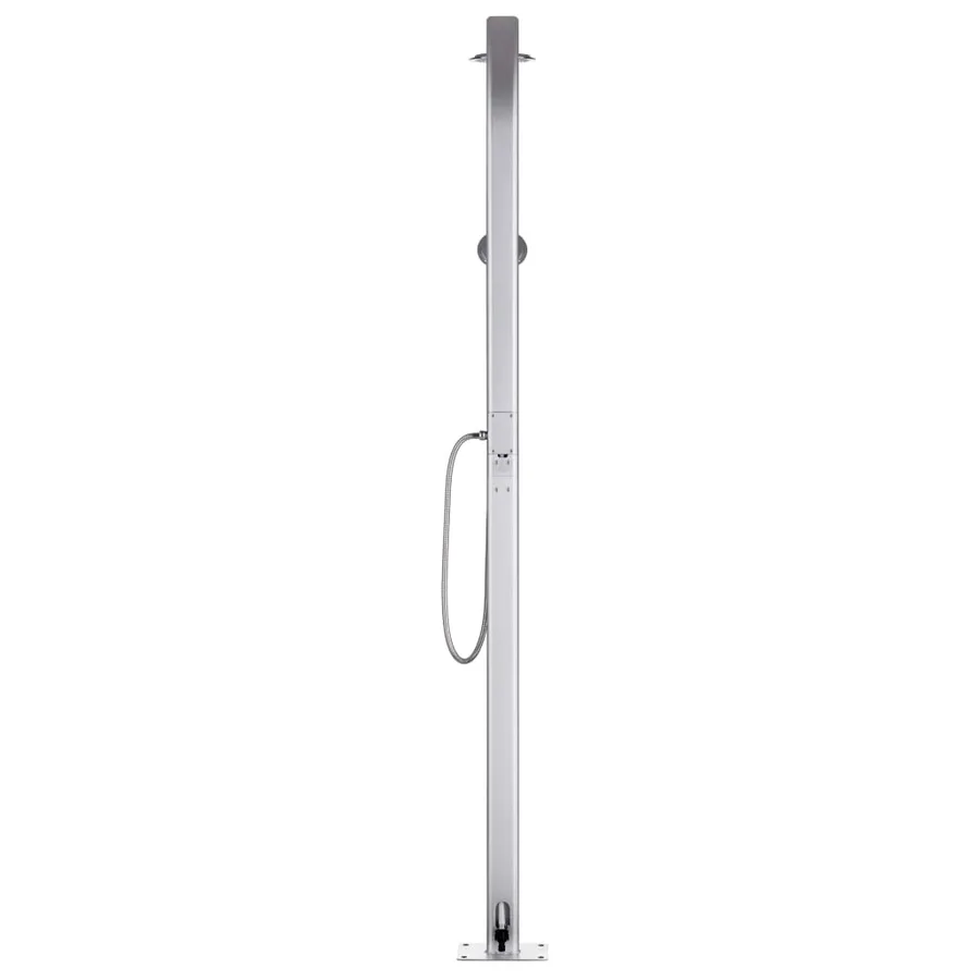Douche de jardin avec base marron 220 cm Aluminium - 6