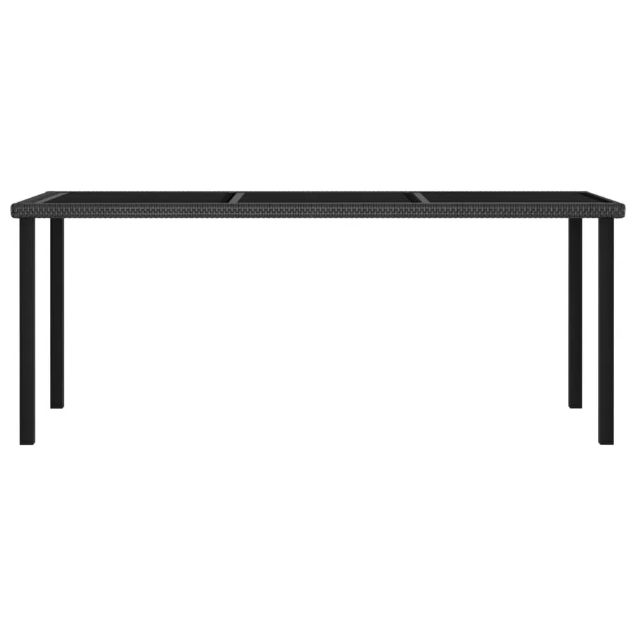 Ensemble à manger de jardin 9 pcs Résine tressée Noir - 4