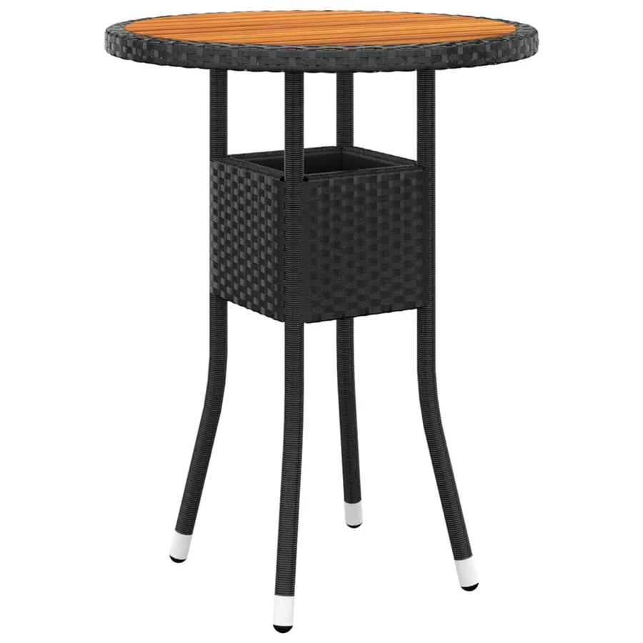 Ensemble de bistro de jardin 3 pcs Résine tressée Noir - 6