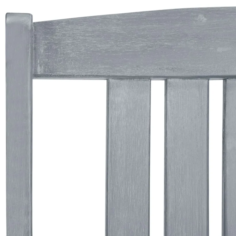 Chaises de jardin et coussins lot de 4 Gris Bois acacia massif - 10