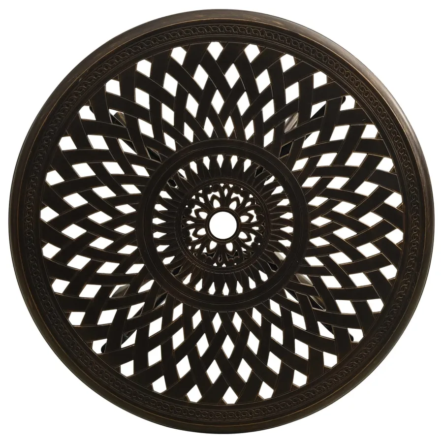 Ensemble de bistro 3 pcs Aluminium coulé Bronze - 12
