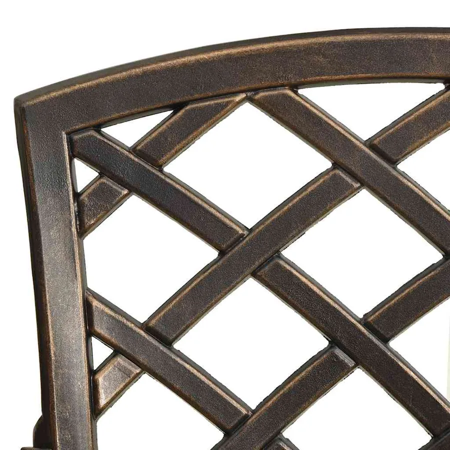 Ensemble de bistro 3 pcs Aluminium coulé Bronze - 9