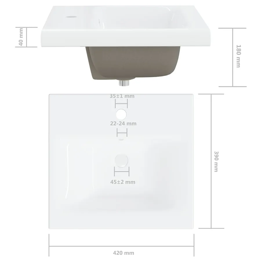 Armoire d'évier avec lavabo intégré Blanc Bois d'ingénierie - 16