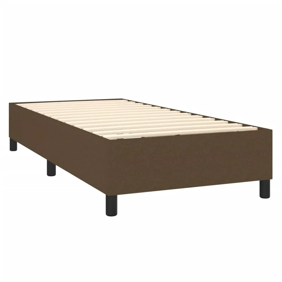 Sommier à lattes de lit avec matelas Marron foncé 90x200 cm - 4