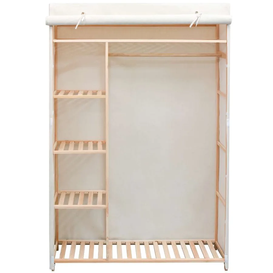 Garde-robe en tissu et bois de pin 110x40x170 cm - 2