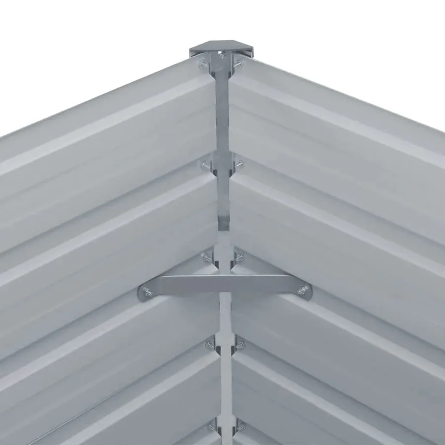 Jardinière 160 x 80 x 45 cm Acier galvanisé Gris - 6